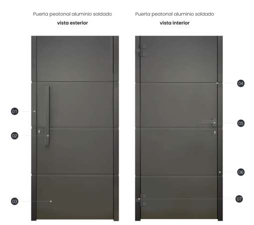 Puerta Aluminio Soldado Black Line - Imagen 4