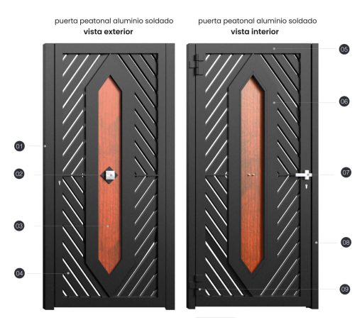 Puerta Aluminio Soldado Galicia - Imagen 4